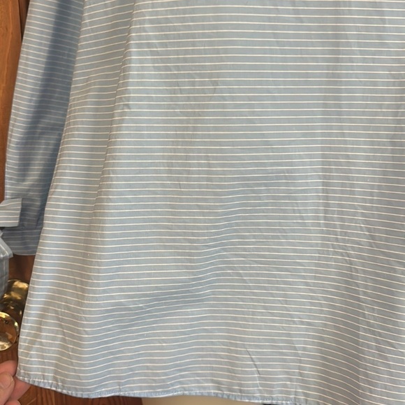 Madewell Striped Popover Top Classic Tie Sleeve Blue G1892 Size XXS - Picture 4 of 14